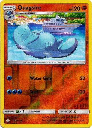 Quagsire - 97/214 - Rare - Reverse Holofoil