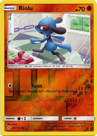 Riolu - 102/214 - Common - Reverse Holofoil