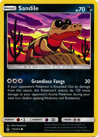 Sandile - 114/214 - Common - Reverse Holofoil