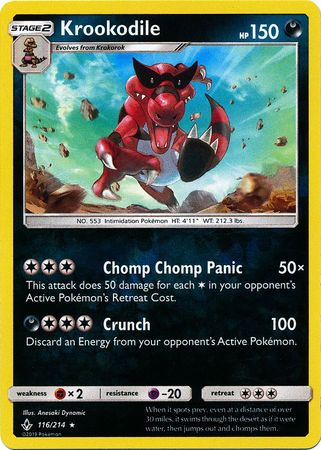 Krookodile - 116/214 - Rare - Reverse Holofoil