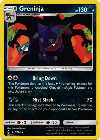 Greninja - 117/214 - Reverse Holofoil Rare