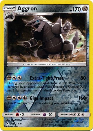 Aggron - 125/214 - Rare - Reverse Holofoil