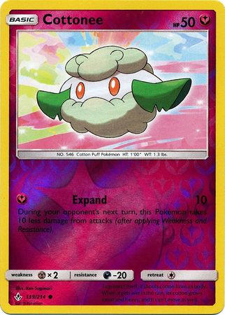 Cottonee - 139/214 - Common - Reverse Holofoil