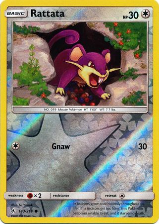 Rattata - 143/214 - Common - Reverse Holofoil