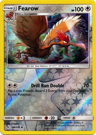 Fearow - 146/214 - Uncommon - Reverse Holofoil