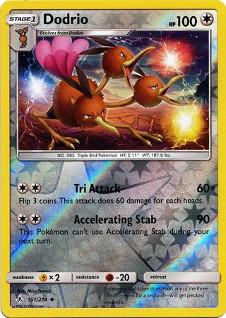 Dodrio - 151/214 - Uncommon - Reverse Holofoil