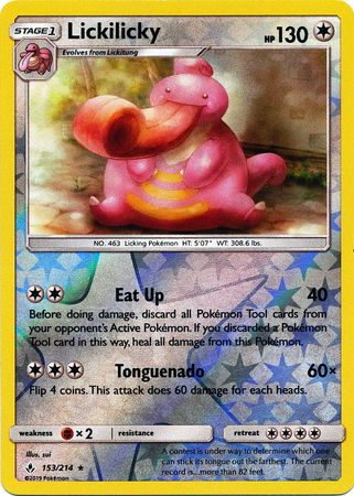 Lickilicky - 153/214 - Rare - Reverse Holofoil