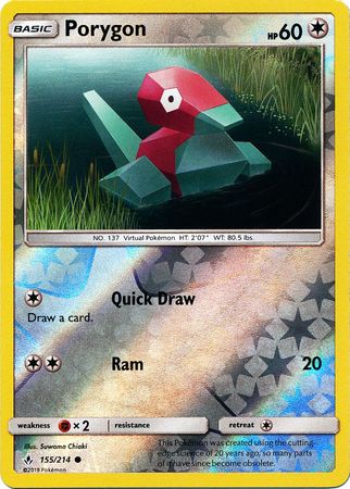 Porygon - 155/214 - Common - Reverse Holofoil