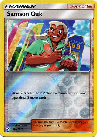 Samson Oak - 185/214 - Uncommon - Reverse Holofoil