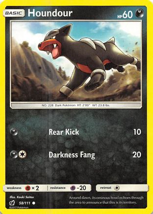 Houndour 058/111 - Reverse Holofoil SM Crimson Invasion - Common