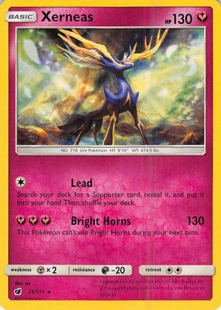 Xerneas 073/111 - Reverse Holofoil SM Crimson Invasion - Holo Rare
