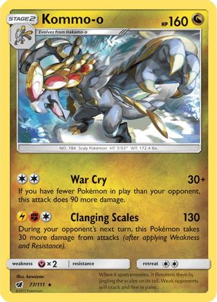 Kommo-o 077/111 SM Crimson Invasion - Rare