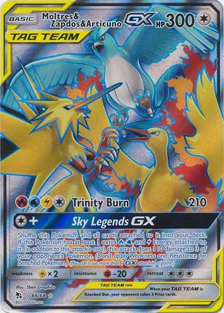 Moltres & Zapdos & Articuno GX (Full Art) - 66/68 - Ultra Rare