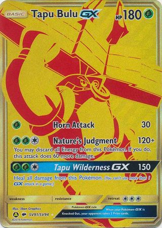 Tapu Bulu GX - SV91/SV94 - Shiny Holo Rare