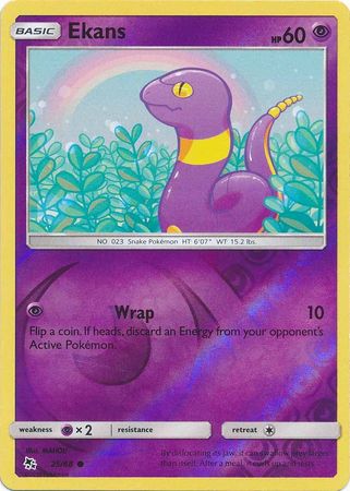 Ekans - 25/68 - Common - Reverse Holofoil