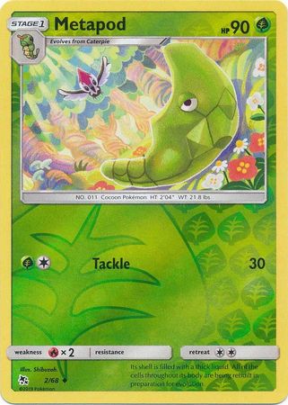 Metapod - 2/68 - Uncommon - Reverse Holofoil