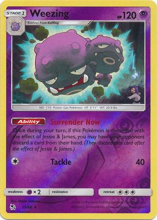 Weezing - 29/68 - Rare - Reverse Holofoil