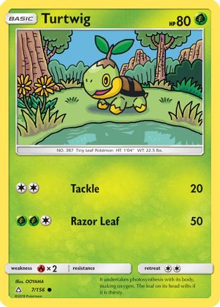 Turtwig (7) 007/156 SM Ultra Prism - Common