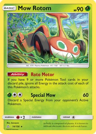 Mow Rotom 014/156 SM Ultra Prism - Rare