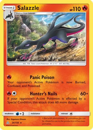 Salazzle 026 - Reverse Holofoil SM Ultra Prism - Rare