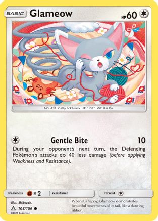 Glameow 108/156 SM Ultra Prism - Common