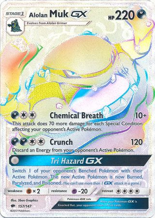 Alolan Muk GX (Secret) - 157/147 - Secret Rare