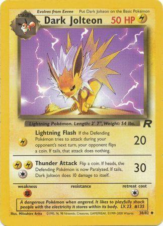 Dark Jolteon 038/82 - Unlimited Team Rocket - Uncommon
