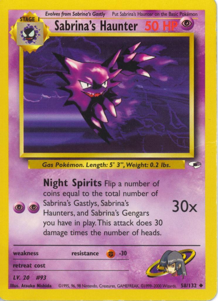 Sabrina's Haunter 058/132 - Unlimited Gym Heroes - Uncommon