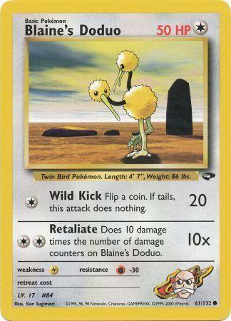 Blaine's Doduo 061/132 - Unlimited Gym Challenge - Common
