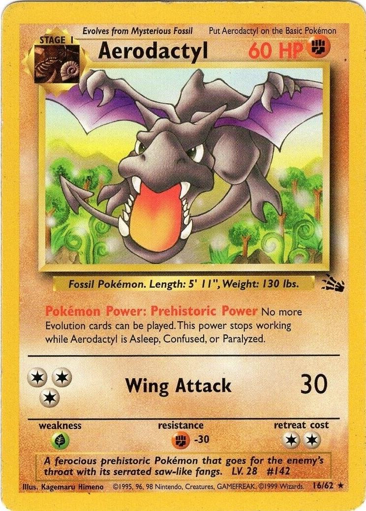 Aerodactyl (16) 016/62 - Unlimited Fossil - Rare