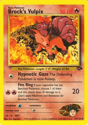 Brock's Vulpix 037/132 - Unlimited Gym Challenge - Uncommon
