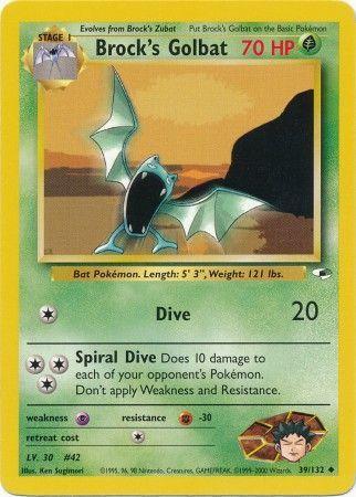 Brock's Golbat 039/132 - Unlimited Gym Heroes - Uncommon