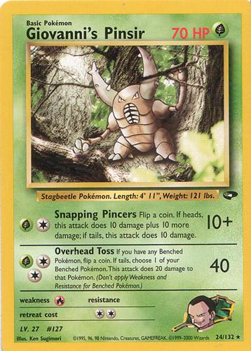 Giovanni's Pinsir 024/132 - Unlimited Gym Challenge - Rare