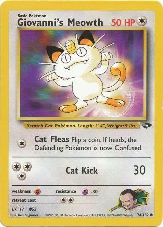 Giovanni's Meowth (74) 074/132 - Unlimited Gym Challenge - Common