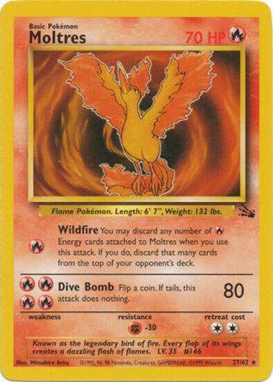 Moltres (27) 027/62 - Unlimited Fossil - Rare