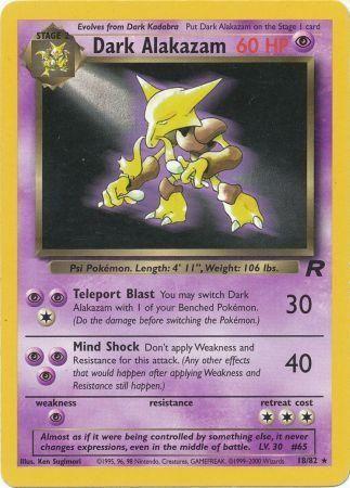 Dark Alakazam (18) 018/82 - Unlimited Team Rocket - Rare