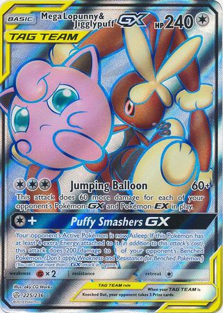 Mega Lopunny & Jigglypuff GX (Full Art) - 225/236 - Ultra Rare