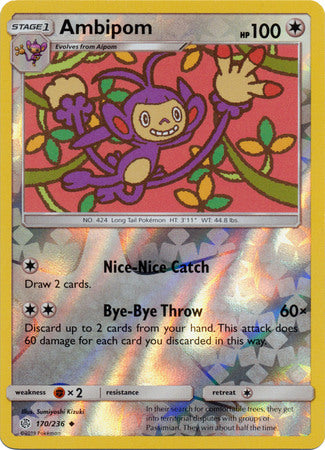 Ambipom - 170/236 - Uncommon - Reverse Holofoil