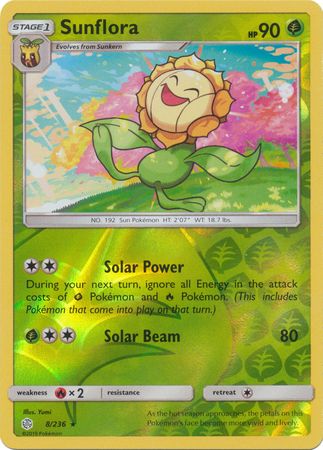 Sunflora - 8/236 - Rare - Reverse Holofoil
