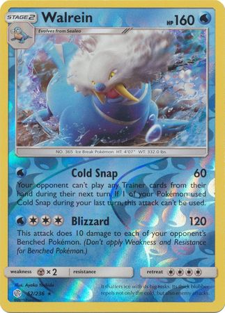 Walrein - 52/236 - Rare - Reverse Holofoil
