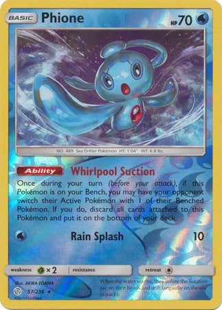 Phione - 57/236 - Rare - Reverse Holofoil