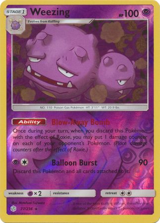 Weezing - 77/236 - Rare - Reverse Holofoil