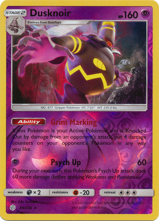 Dusknoir - 85/236 - Reverse Holofoil