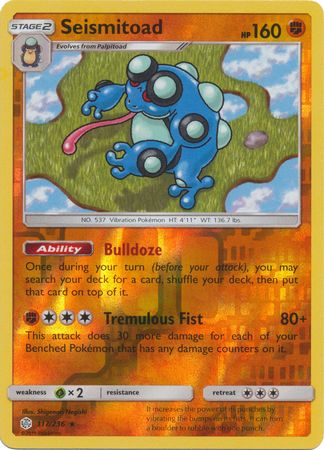 Seismitoad - 117/236 - Rare - Reverse Holofoil