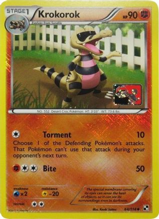 Krokorok 064/114 - Reverse Holofoil League & Championship Cards - Promo
