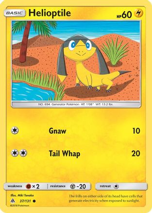 Helioptile 037 - Reverse Holofoil SM Forbidden Light - Common