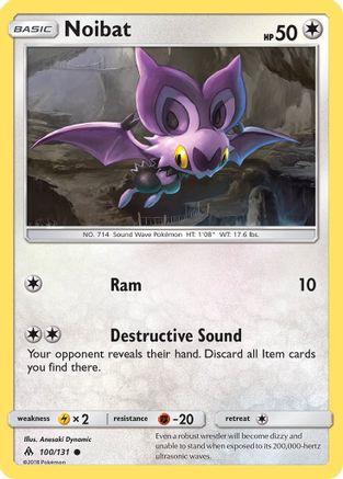 Noibat 100 - Reverse Holofoil SM Forbidden Light - Common