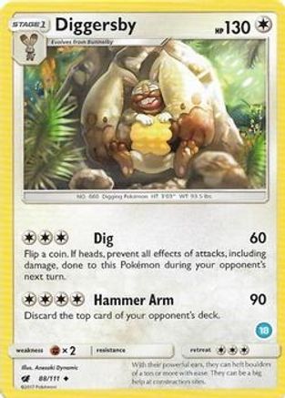Diggersby (18) 088 SM Trainer Kit Alolan Sandslash & Alolan Ninetales - Uncommon