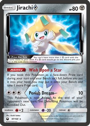 Jirachi Prism Star 097/168 - Holofoil SM Celestial Storm - Prism Rare