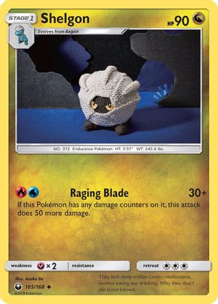 Shelgon 105/168 - Reverse Holofoil SM Celestial Storm - Uncommon